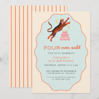 Quatre enfants de Tigre sauvage 4e anniversaire