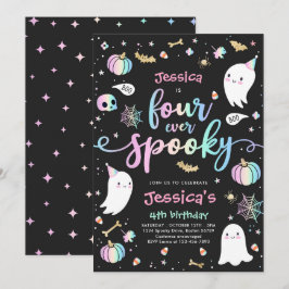 Invitation Quatre Jours Éffrayants Halloween Ghost 4e anniver