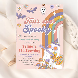 Invitation Quatre Jours Éffrayants Super d'Halloween Fantôme