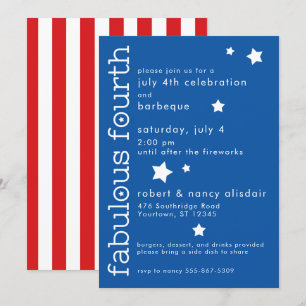 Invitation quatre juillet Fabulous Quatrième patriotique