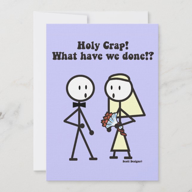Invitation Qu'avons-nous fait Mariage (Devant)