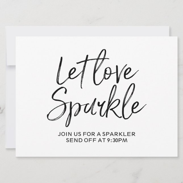 Invitation "Que l'amour étincelle" Panneau de mariage | Lettr (Devant)