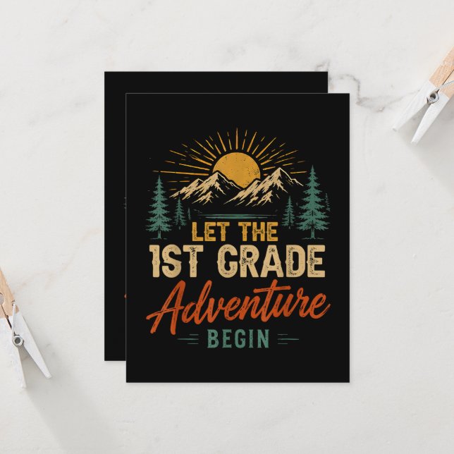 Invitation Que l'aventure de CP commence (Devant/Arrière en situation)