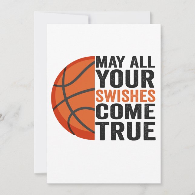Invitation Que tous vos lancers soient réussis Funny Basketba (Devant)