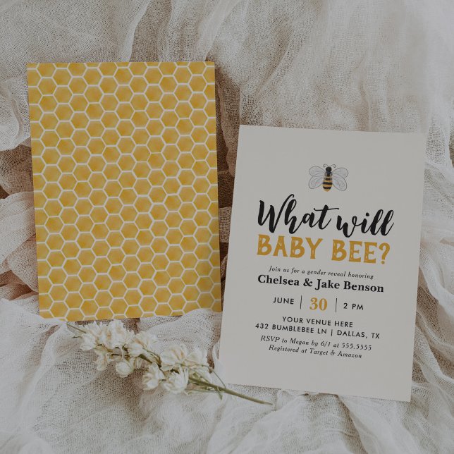 Invitation Que va révéler le genre Baby Bee (Créateur téléchargé)