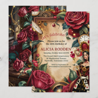 Invitation Queen of Hearts Birthday Party 