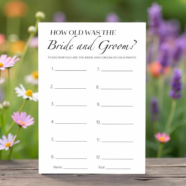 Invitation Quel Âge Avaient-Ils Épousé Et Groom Fête des mari (Créateur téléchargé)