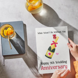 Invitation Quel bois je fais sans toi Heureux 5e Mariage