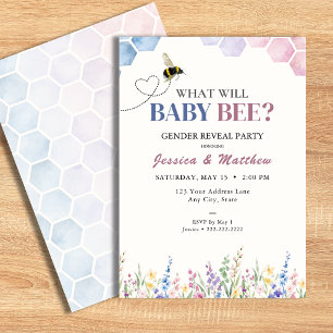 Invitation Quel sera bébé abeille ? Révélation du sexe en aqu