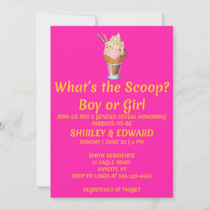 Invitation Quelle est la fête de révélation du sexe de Scoop