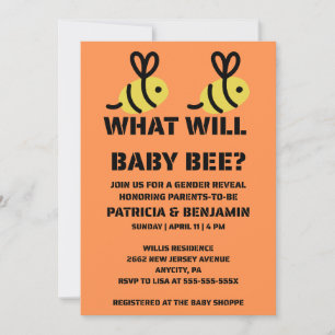 Invitation Quelle révélation de sexe de bébé abeille