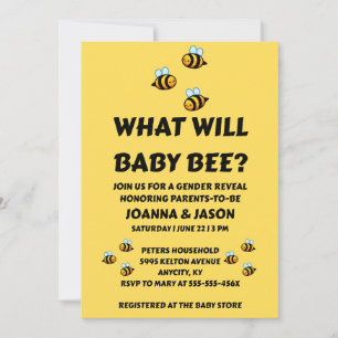 Invitation Quelle révélation de sexe pour bébé abeille