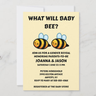 Invitation Quelle révélation de sexe pour bébé abeille