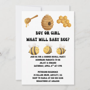 Invitation Quelle révélation de sexe pour bébé abeille