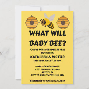 Invitation Quelle révélation de sexe pour bébé abeille