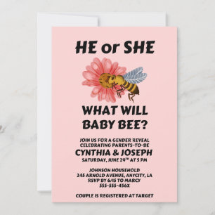 Invitation Quelle révélation de sexe pour bébé abeille