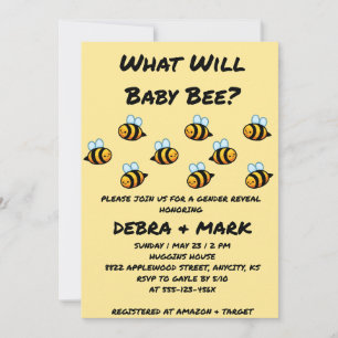 Invitation Quelle révélation de sexe pour bébé abeille