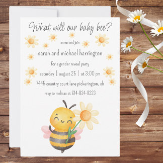 Invitation Quelle sera la fête de la révélation de genre de n