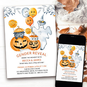 Invitation Quelle sera la fête de révélation du sexe d'Hallow