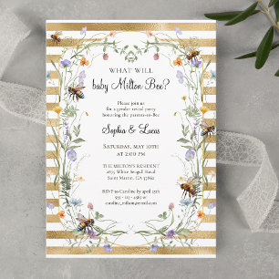 Invitation Quelle sera la révélation du sexe de bébé Bee Wild