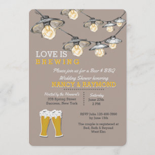 Invitation Quelque chose brasse l'invitation de 2 wedding