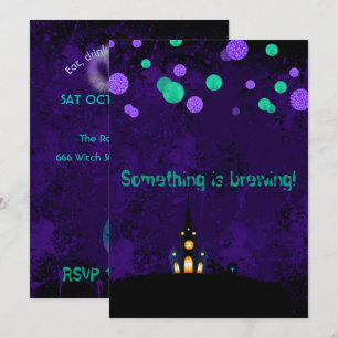 Invitation Quelque chose couve l'invitation de la fête d'Hall