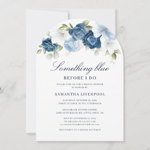 Invitation Quelque chose de bleu avant de faire Fête des mari