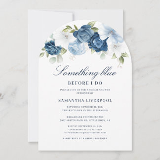 Invitation Quelque chose de bleu avant de faire Fête des mari