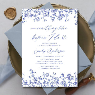 Invitation Quelque chose de bleu avant de faire Fête des mari