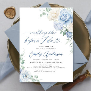 Invitation Quelque chose de bleu avant de faire Fête des mari