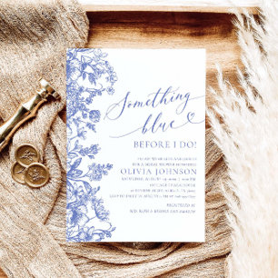 Invitation Quelque chose de bleu avant de faire Fête des mari