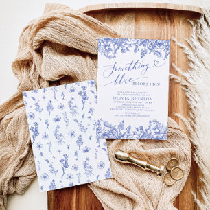 Invitation Quelque chose de bleu avant de faire Fête des mari