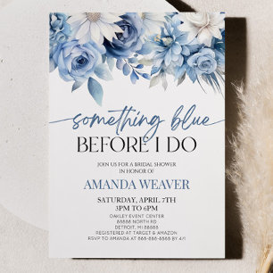 Invitation Quelque chose de bleu avant de faire Fête des mari