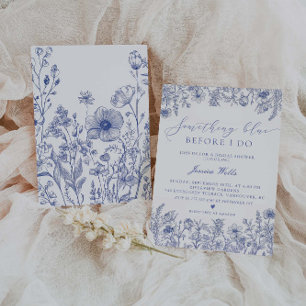 Invitation Quelque chose de bleu avant de faire Fête des mari