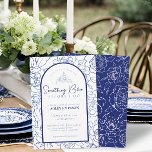 Invitation Quelque chose de bleu avant de faire Fête des mari