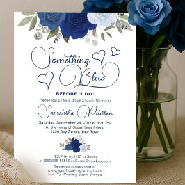 Invitation Quelque chose de bleu avant de faire Fête des mari