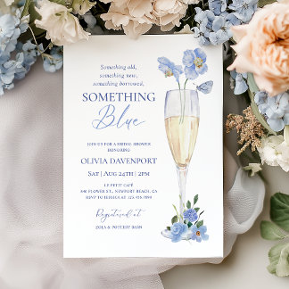 Invitation Quelque chose de bleu avant de faire Fête des mari