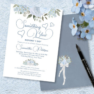 Invitation Quelque chose de bleu avant de faire Fête des mari