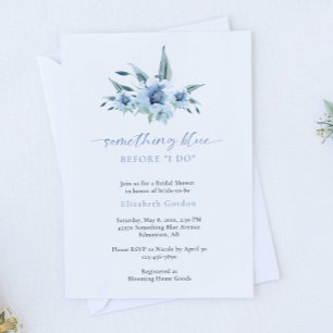 Invitation Quelque chose de bleu avant de faire Fête des mari