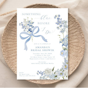 Invitation Quelque chose de bleu avant de faire Fête des mari