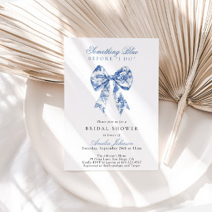 Invitation Quelque chose de bleu avant de faire Fête des mari