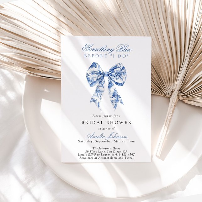 Invitation Quelque chose de bleu avant de faire Fête des mari (Créateur téléchargé)