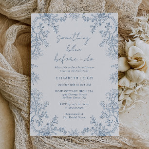Invitation Quelque chose de bleu avant de faire Fête des mari