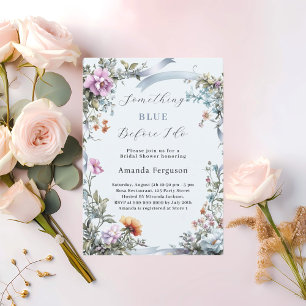 Invitation Quelque chose de bleu avant de faire Fête des mari