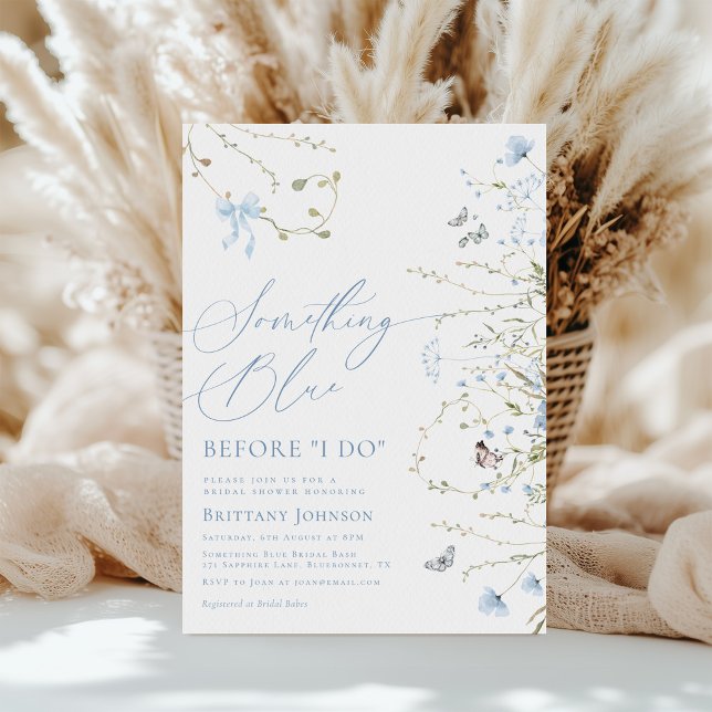 Invitation Quelque chose de bleu avant de faire Fête des mari (Créateur téléchargé)