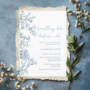 Invitation Quelque chose de bleu avant de faire Fête des mari