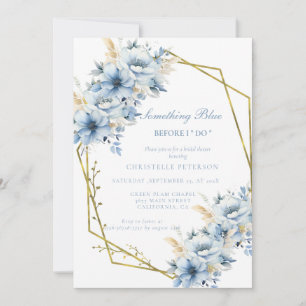 Invitation Quelque chose de bleu avant de faire la douche nup