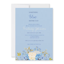 Quelque chose de bleu avant de faire l'invitation 