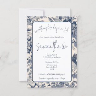Invitation Quelque chose de bleu avant "I Do" Toile Fête des