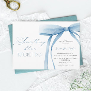 Invitation Quelque chose de bleu avant ma douche de mariée à